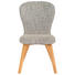 Stuhl in Holz, Leder, Textil Braun, Eichefarben, Grau - Eichefarben/Braun, Design, Leder/Holz (48/91/61cm) - Bert Plantagie