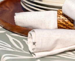 LÁTKOVÝ UBROUSEK - bílá, Basics, textil (45/45cm) - MISTRAL