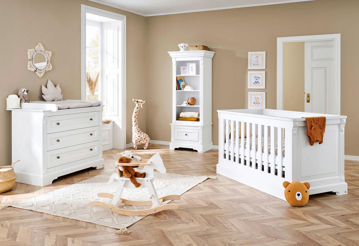 BABYZIMMER PINOLINO EMILIA  - Weiß, ROMANTIK / LANDHAUS, Holzwerkstoff - Pinolino