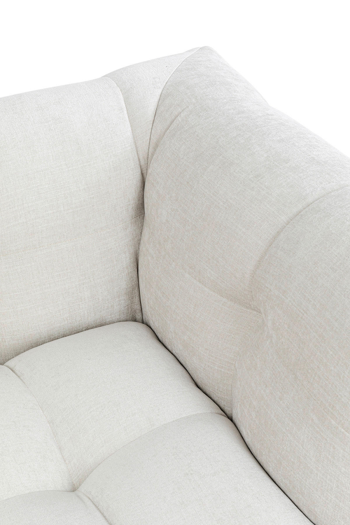 3-SITZER-SOFA Chenille Weiß  - Schwarz/Weiß, Design, Holz/Textil (240/70/107cm) - Kare-Design