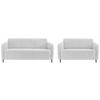 SITZGARNITUR in Teddystoff Weiss  - Weiss/Schwarz, Modern, Textil/Metall (180/76/90cm) - Livetastic