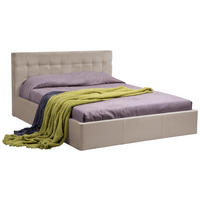 Pat Tapțat 160x200 Cm, 160/200 cm, bej - bej, Basics, lemn/metal (160/200cm) - Hom`in