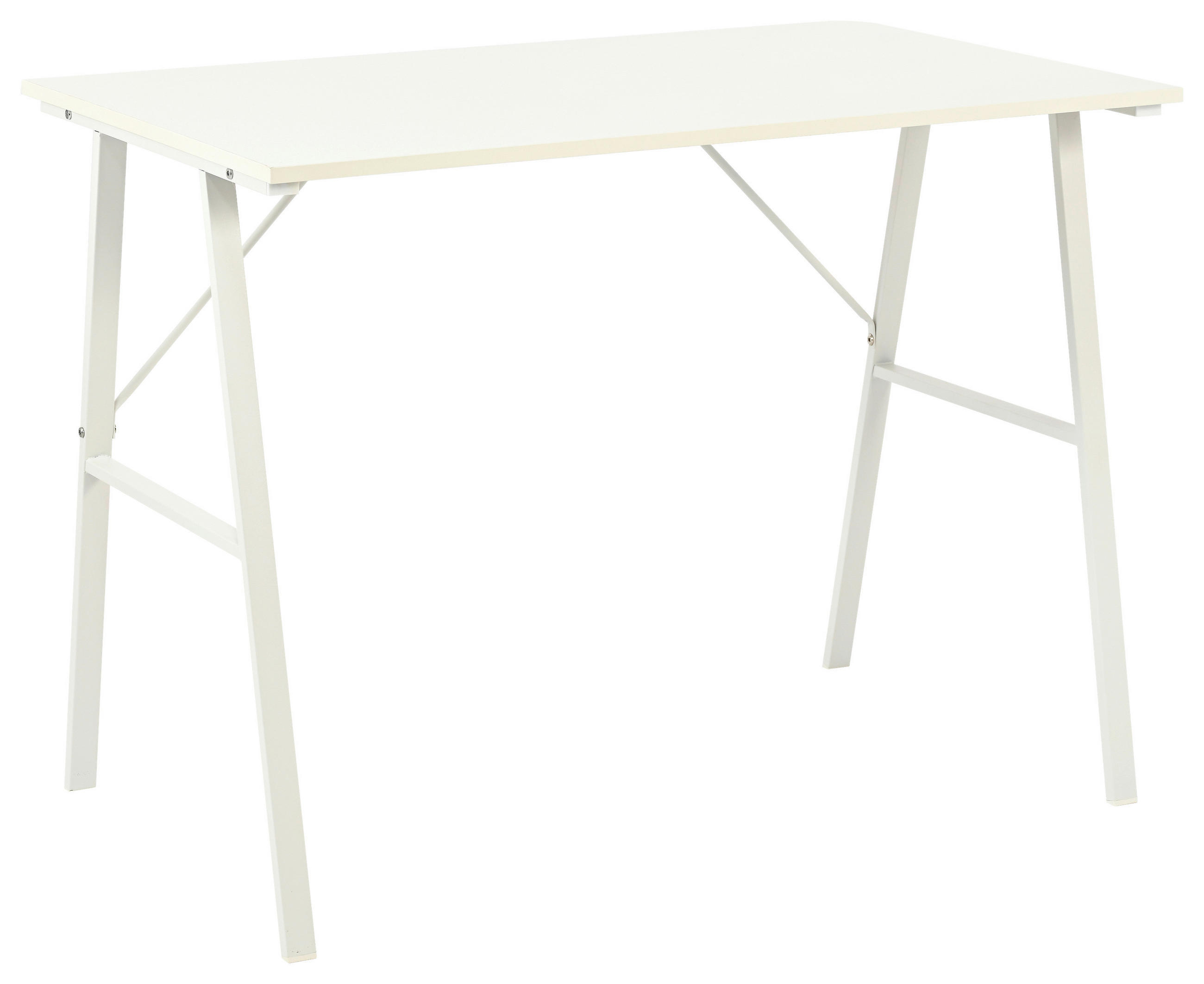 SCHREIBTISCH 100/60/75 cm Weiß   - Weiß, Design, Holzwerkstoff/Metall (100/60/75cm) - Carryhome