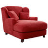 XXL-SESSEL - Dunkelbraun/Rot, MODERN, Holzwerkstoff/Textil (109/104/145cm) - Sit & More