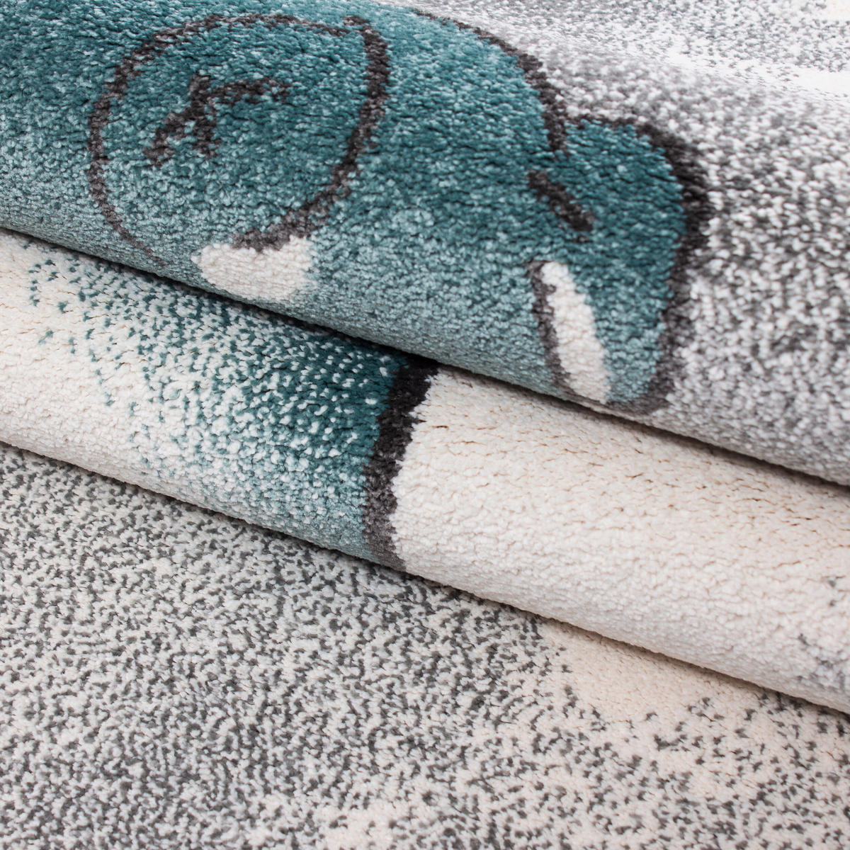 BARNMATTA 140/200 cm Kids  - blå, Trend, textil (140/200cm) - Ben'n'jen