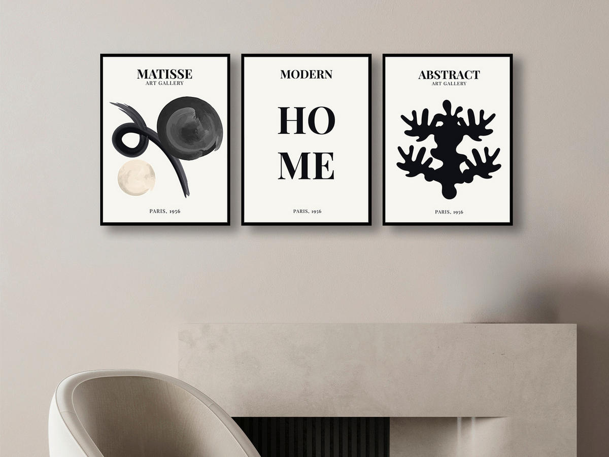 KUNSTDRUCK 30/40 cm  - Multicolor/Schwarz, LIFESTYLE, Holzwerkstoff (30/40cm) - Monee