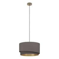 HÄNGELEUCHTE 45 cm  - Messingfarben/Schwarz, Basics, Textil/Metall (45cm) - Eglo