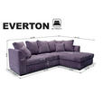 ECKSOFA inkl.Funktionen Grau Cord  - Schwarz/Grau, Design, Kunststoff/Textil (259/174cm) - Cantus