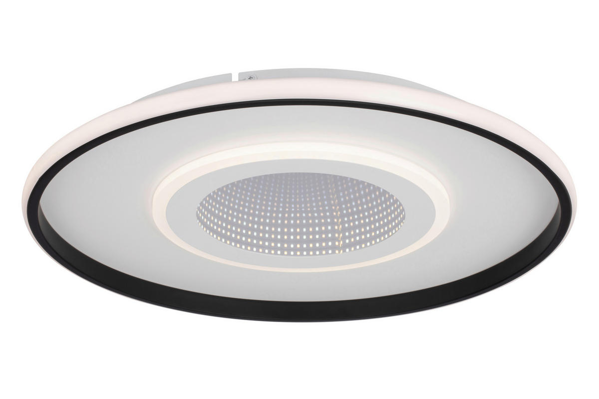 LED-DECKENLEUCHTE 50/5,5 cm   - Schwarz/Weiß, Trend, Kunststoff/Metall (50/5,5cm) - Novel