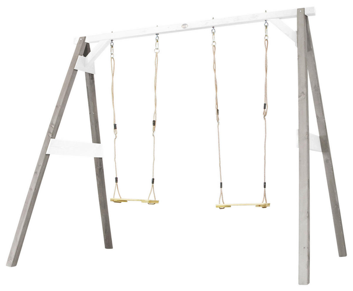 SCHAUKEL  - Weiß/Grau, KONVENTIONELL, Holz (254/207/160cm) - Ambia Garden