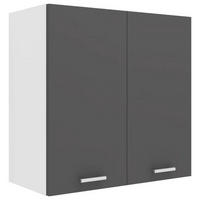 VÄGGSKÅP 60/60/31 cm  i antracit, vit  - vit/aluminiumfärg, Klassisk, metall/trämaterial (60/60/31cm) - MID.YOU