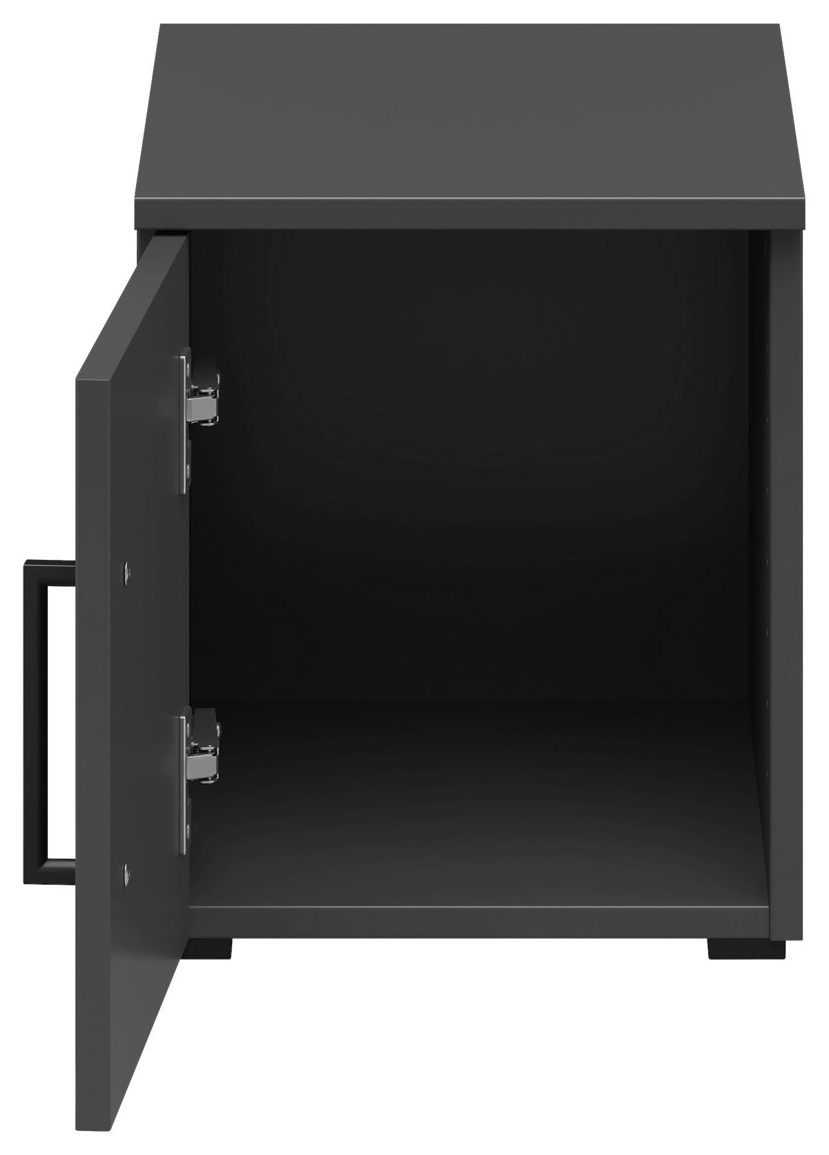 AUFSATZSCHRANK 30/35/40 cm   - Schwarz/Graphitfarben, Modern, Holzwerkstoff/Kunststoff (30/35/40cm) - Carryhome
