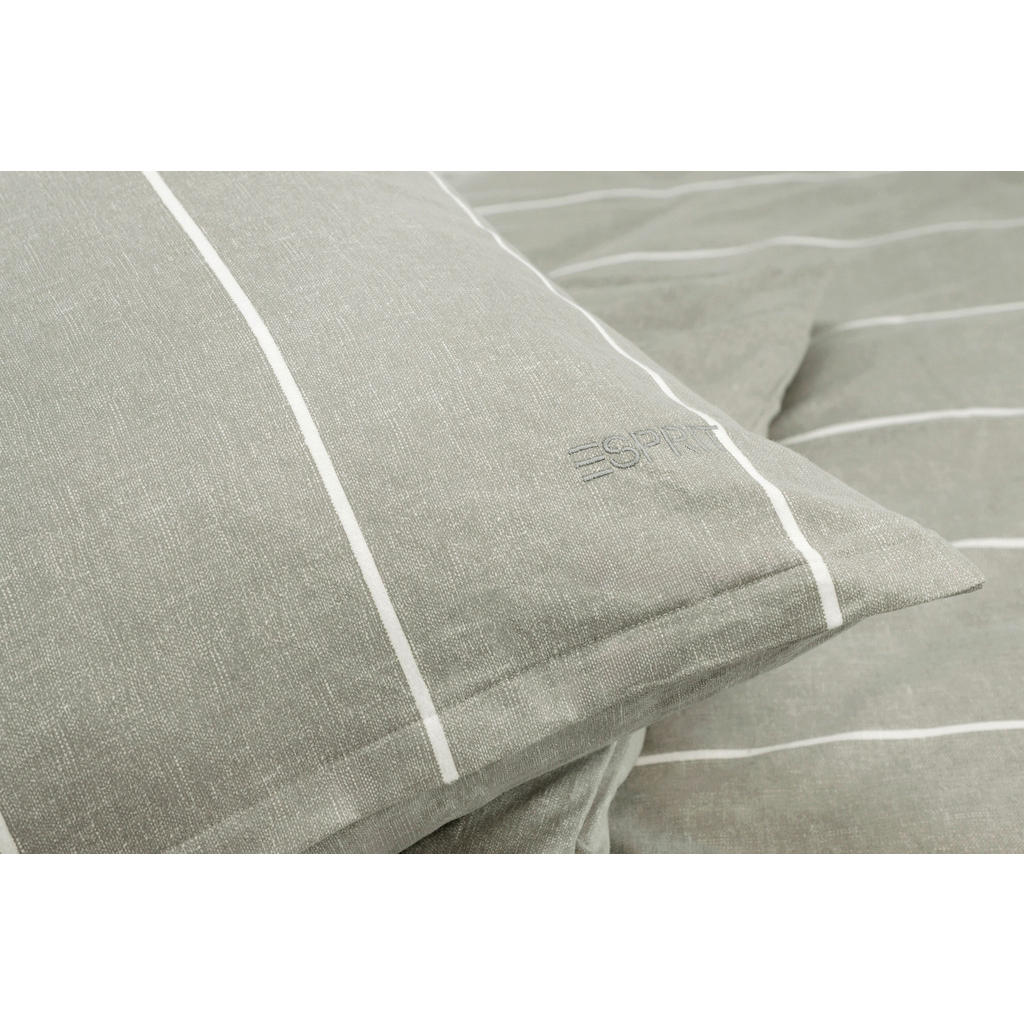 Thumbnail - Esprit Wendebettwäsche E-HarpStripe-F, Grau, Hellgrau, Textil, Streifen, 135x200 cm, Oeko-Tex® Standard 100, BCI (Better...
