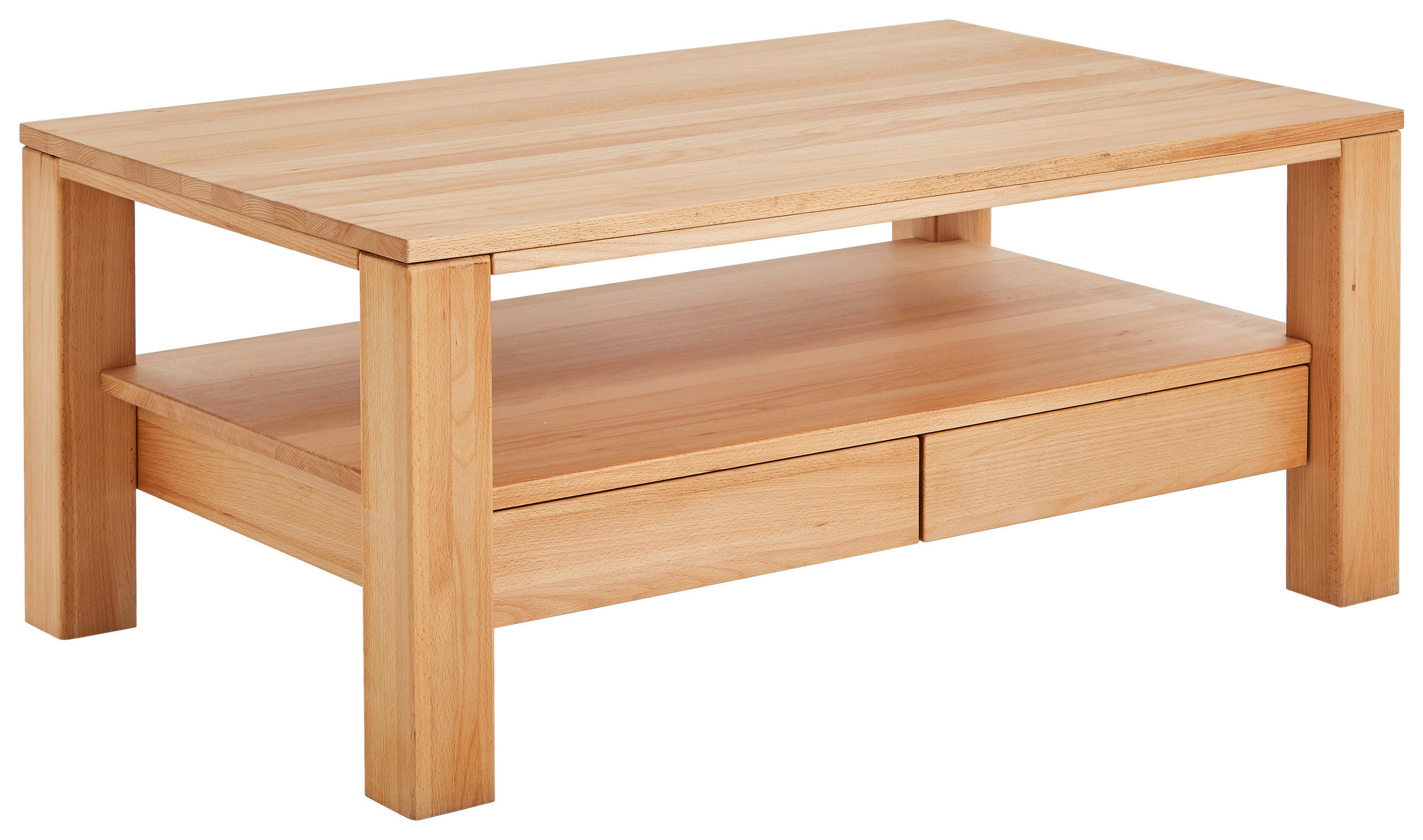 COUCHTISCH Kernbuche massiv 110/70/47,5 cm rechteckig Buchefarben  - Buchefarben, KONVENTIONELL, Holz (110/70/47,5cm) - Linea Natura