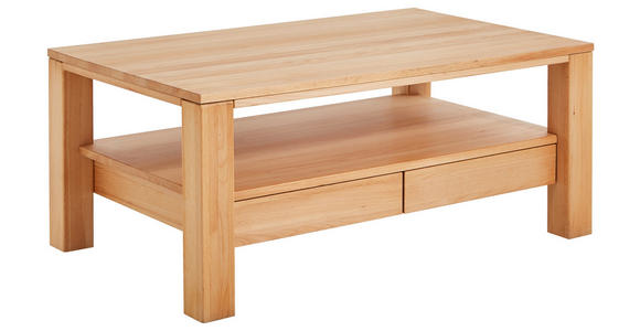 COUCHTISCH Kernbuche massiv rechteckig Buchefarben 110/70/47,5 cm  - Buchefarben, KONVENTIONELL, Holz (110/70/47,5cm) - Linea Natura