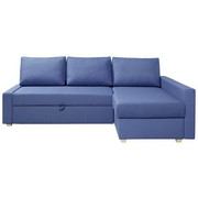 SJEDEĆA GARNITURA - plava/boje aluminija, Moderno, drvni materijal/drvo (230/155cm) - Ti`me