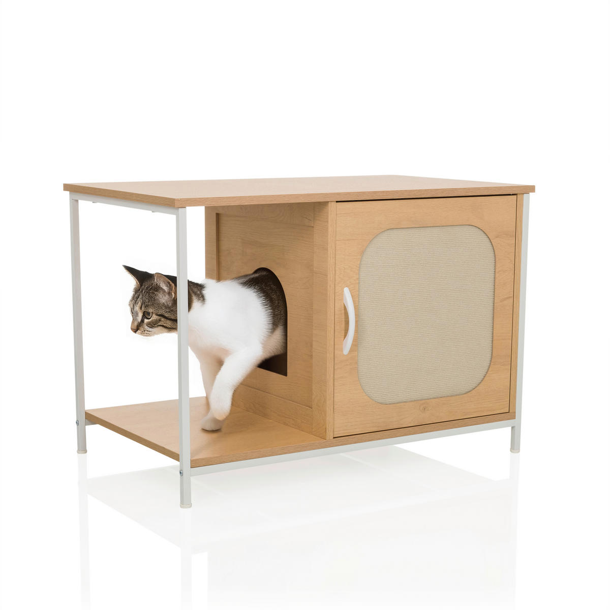 TIERHAUS - Buchefarben, MODERN, Holzwerkstoff (80/55/48cm) - MID.YOU