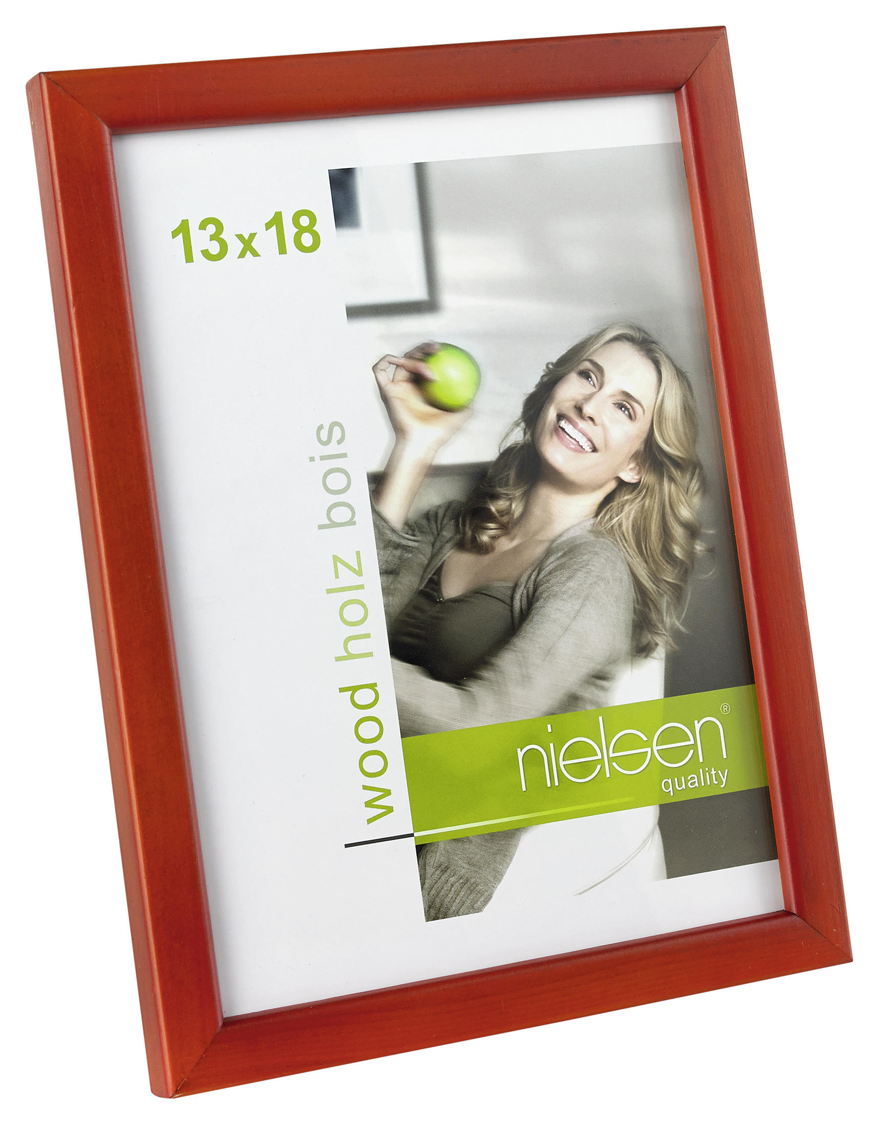BILDERRAHMEN 15/20 cm  - Rot, Basics, Holz (15/20cm) - Nielsen