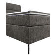 BOXSPRINGBETT 140/200 cm  in Dunkelbraun  - Dunkelbraun/Schwarz, Design, Textil/Metall (140/200cm) - Esposa
