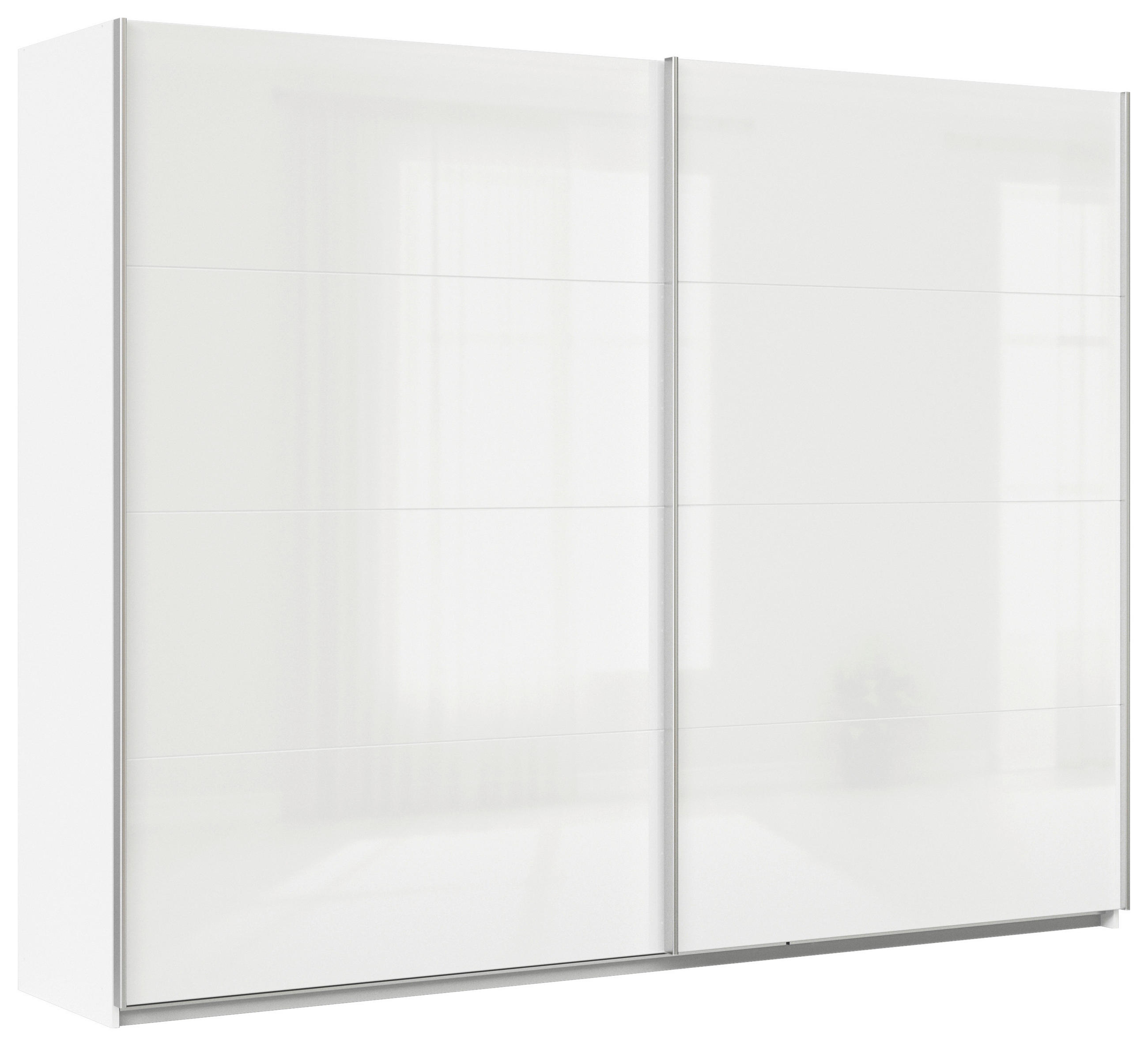 SCHWEBETÜRENSCHRANK  in Weiß  - Alufarben/Weiß, KONVENTIONELL, Holzwerkstoff/Metall (271/210/62cm) - Xora