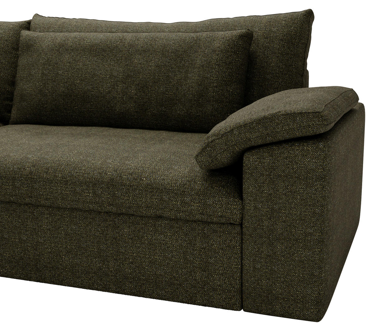 ECKSOFA  in Webstoff Grün  198/306 cm  - Schwarz/Grün, MODERN, Kunststoff/Textil (198/306cm) - Carryhome