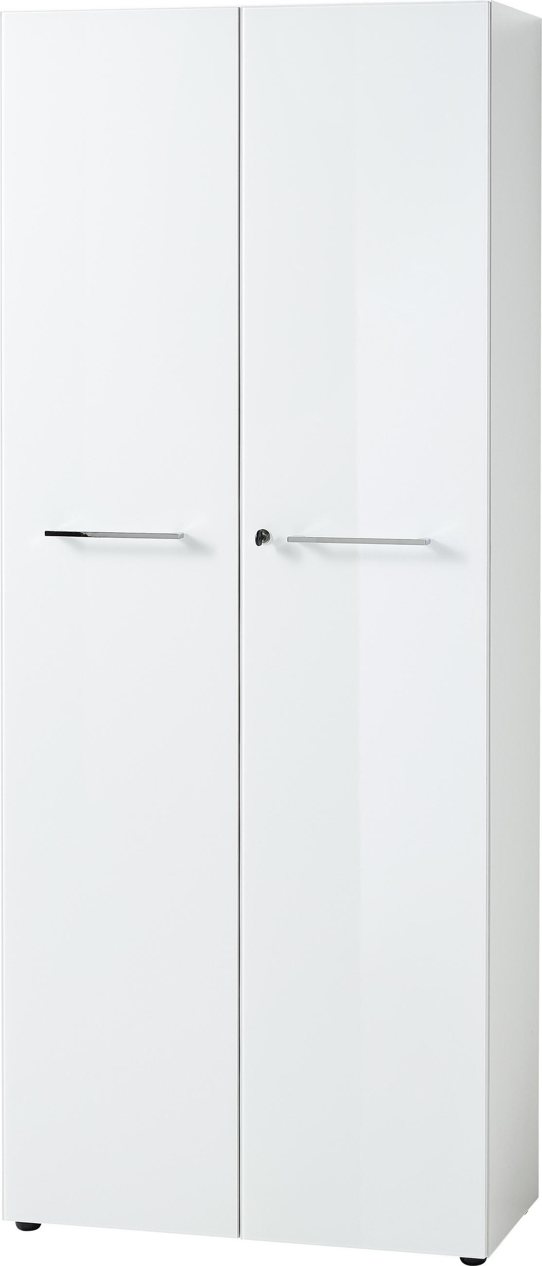 AKTENSCHRANK 80/196/37 cm  - Weiss, Modern, Glas/Holzwerkstoff (80/196/37cm) - Germania