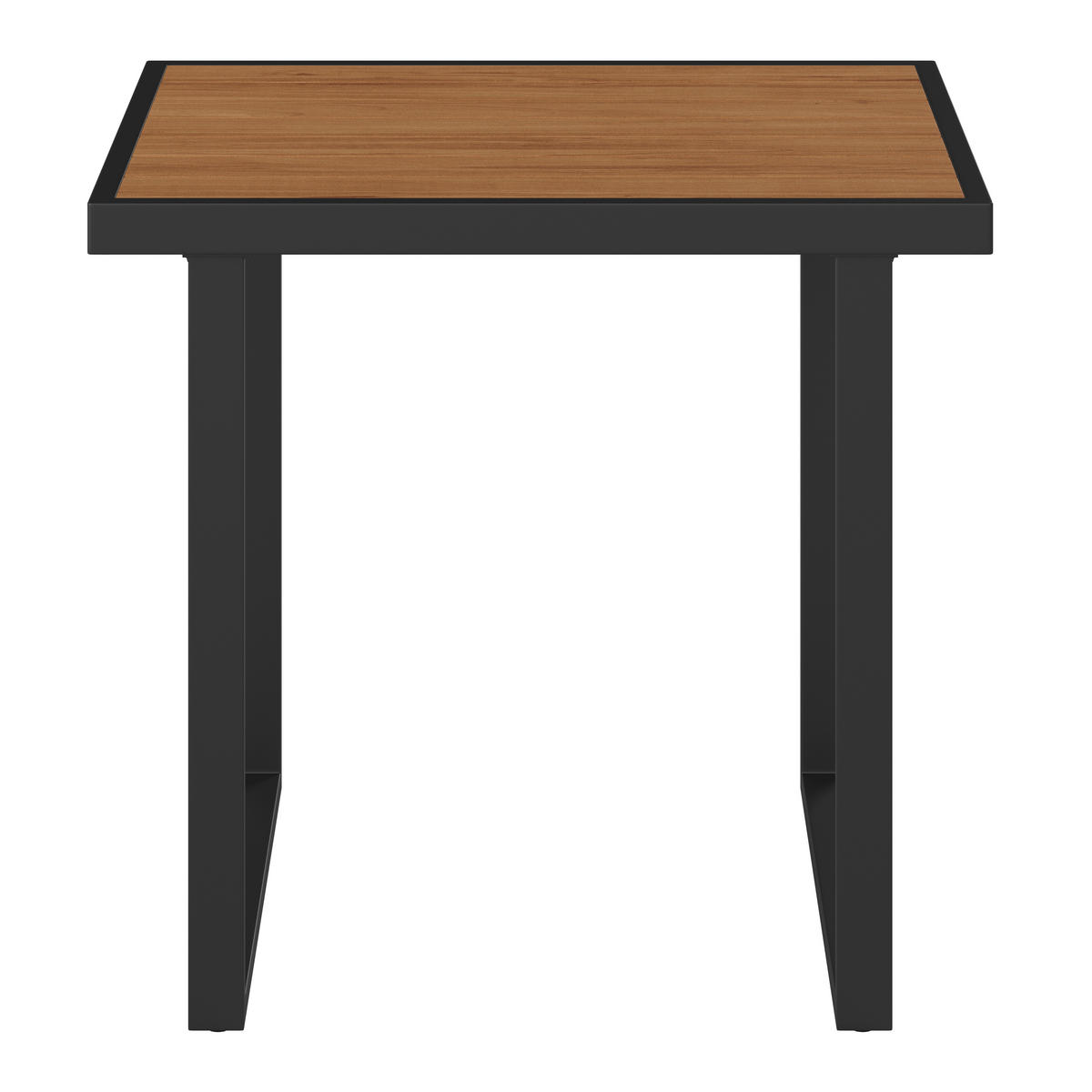DINING-LOUNGESET Akazie vollmassiv Stahl  - Schwarz/Naturfarben, MODERN, Holz/Metall (152/58/67cm) - Ambia Garden
