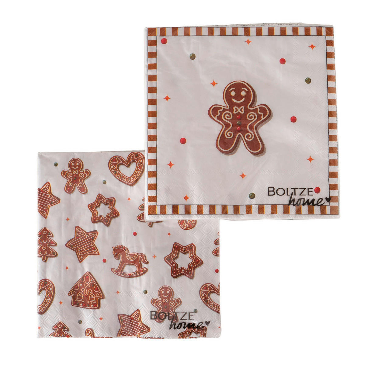 UBROUSEK - bílá/hnědá, Basics, papír (16/16/2cm)