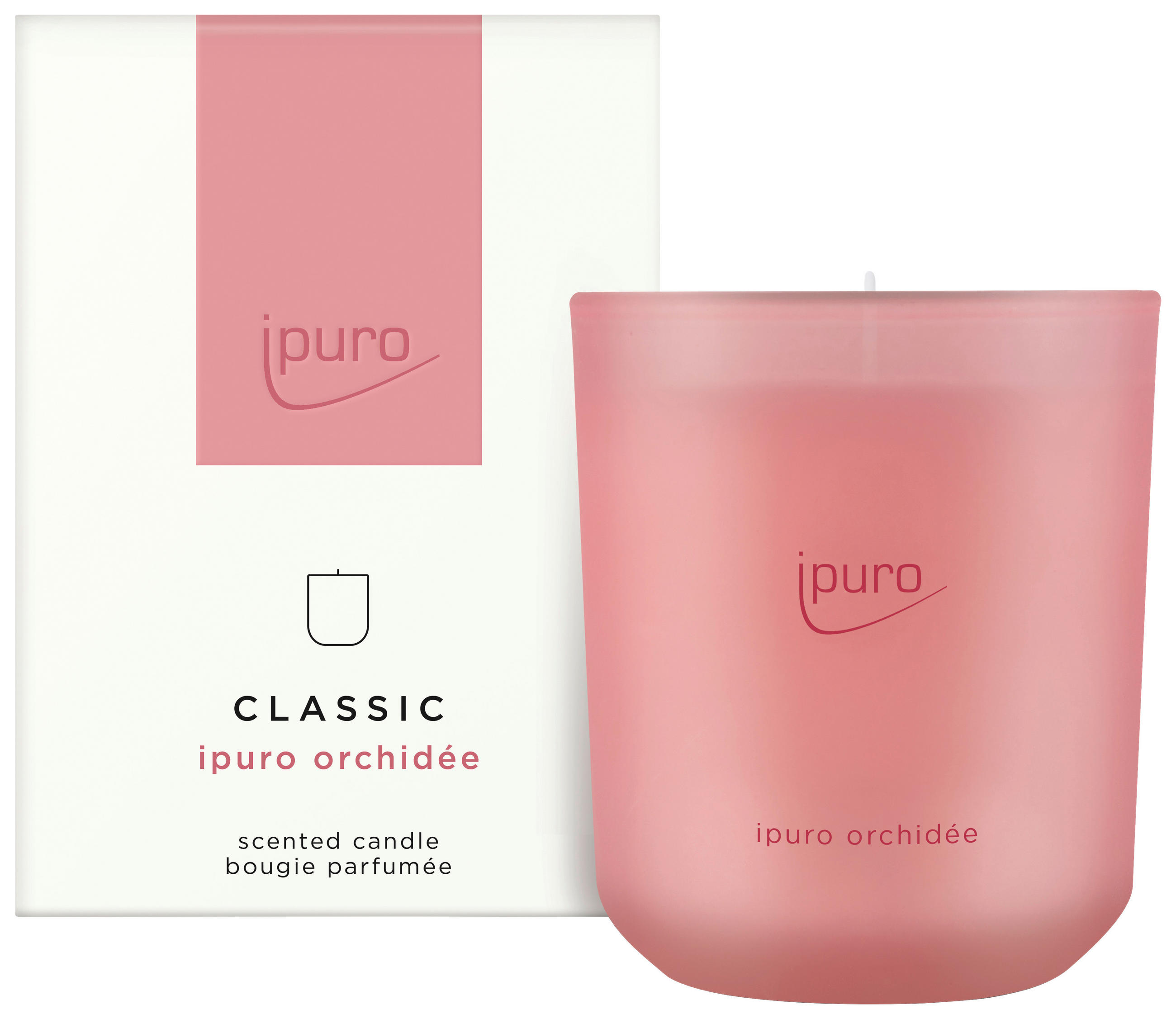 LJUS I GLAS  - rosa, Basics, glas (9/9/11,5cm) - Ipuro
