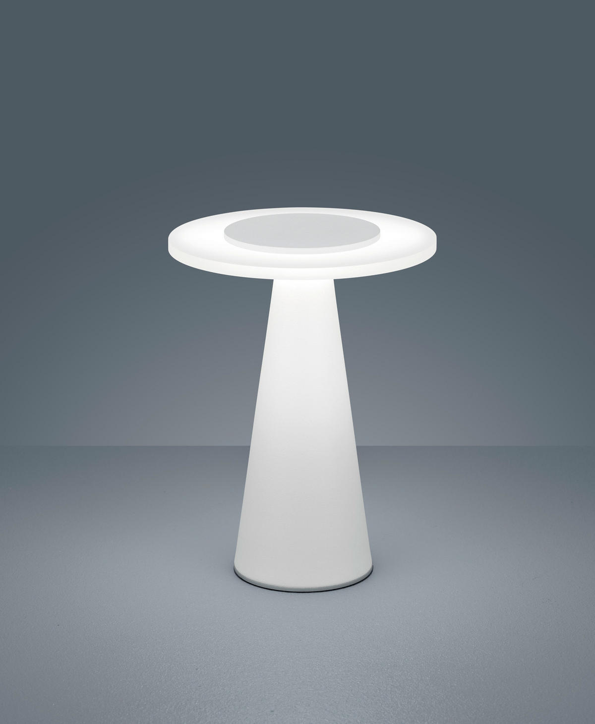 LED-TISCHLEUCHTE Bax 17/20 cm  - Weiß, Design, Kunststoff/Metall (17/20cm) - Helestra