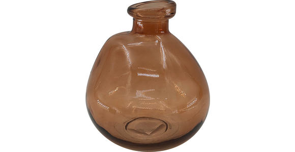 VASE 15.7 cm - Rotbraun, Basics, Glas (14/15,7cm) - Ambia Home