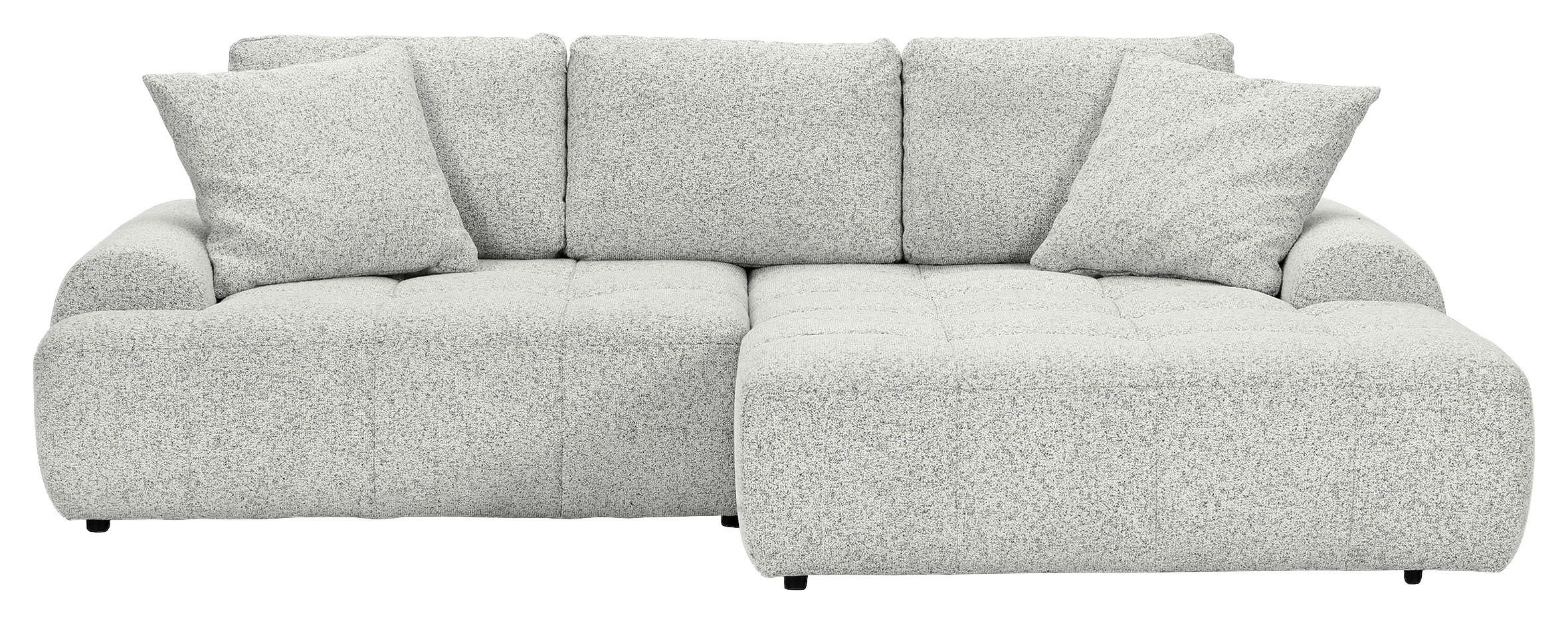 Ecksofa mit Funktion  in Flachgewebe Creme  - Creme/Schwarz, KONVENTIONELL, Kunststoff/Textil (277/190cm) - Carryhome