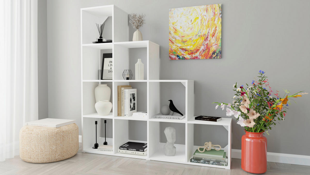 REGAL bijela  drvni materijal  - bijela, Design, drvni materijal (141.6/30/140cm)