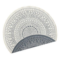 OUTDOORTEPPICH für Terrasse und Balkon 240 cm Twin Creme, Grau  - Creme/Grau, Design, Kunststoff (240cm) - Hanse Home