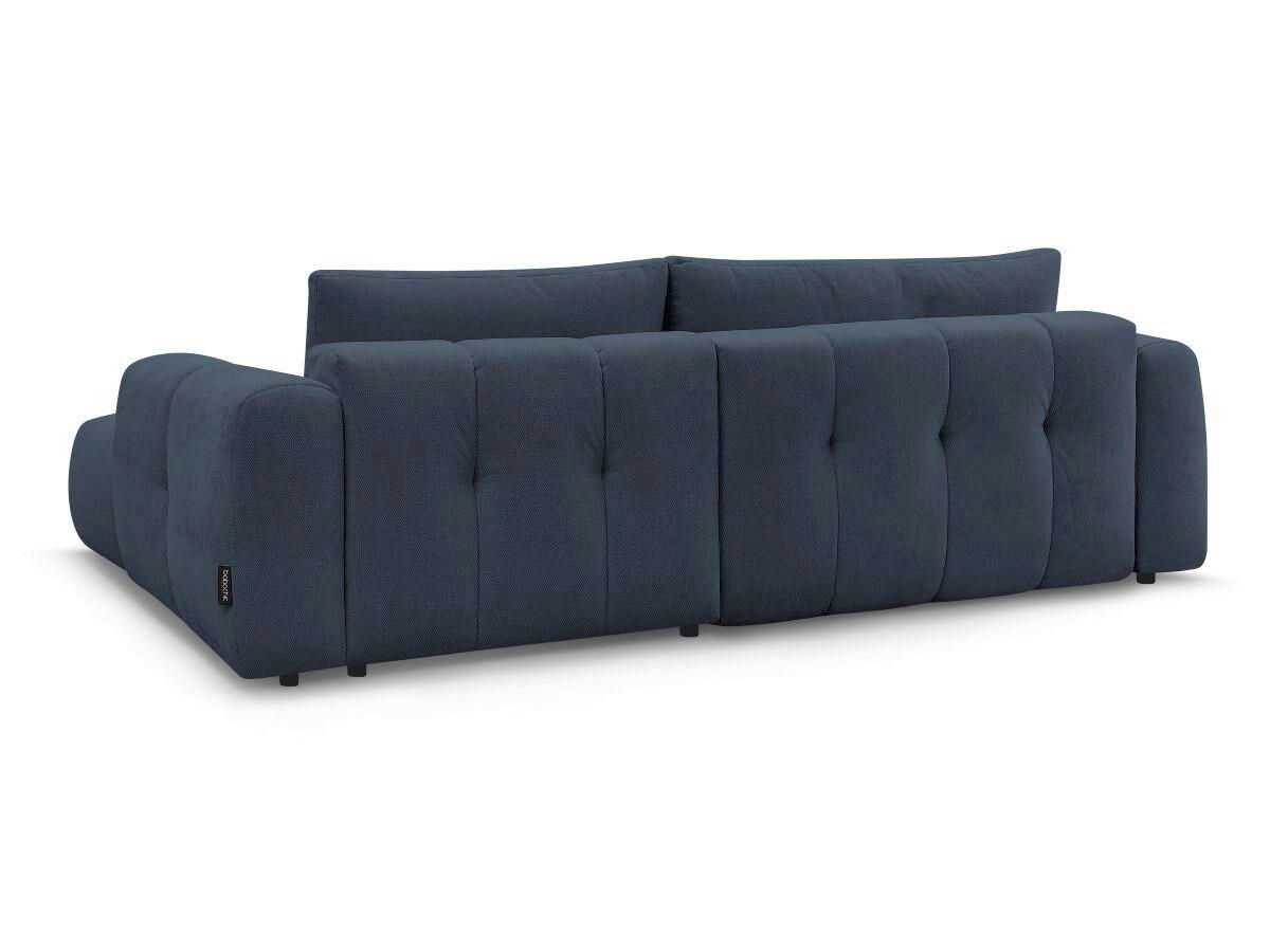 ECKSCHLAFSOFA FUJI Leinenoptik Dunkelblau  inkl.  - Schwarz/Dunkelblau, MODERN, Kunststoff/Textil (292/160cm)