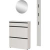 GARDEROBE 3-teilig  in 100/200/29 cm  - Beige, Design, Glas/Holzwerkstoff (100/200/29cm) - MID.YOU