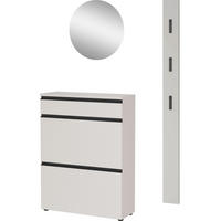 GARDEROBE 3-teilig  in 100/200/29 cm  - Beige, Design, Glas/Holzwerkstoff (100/200/29cm) - MID.YOU