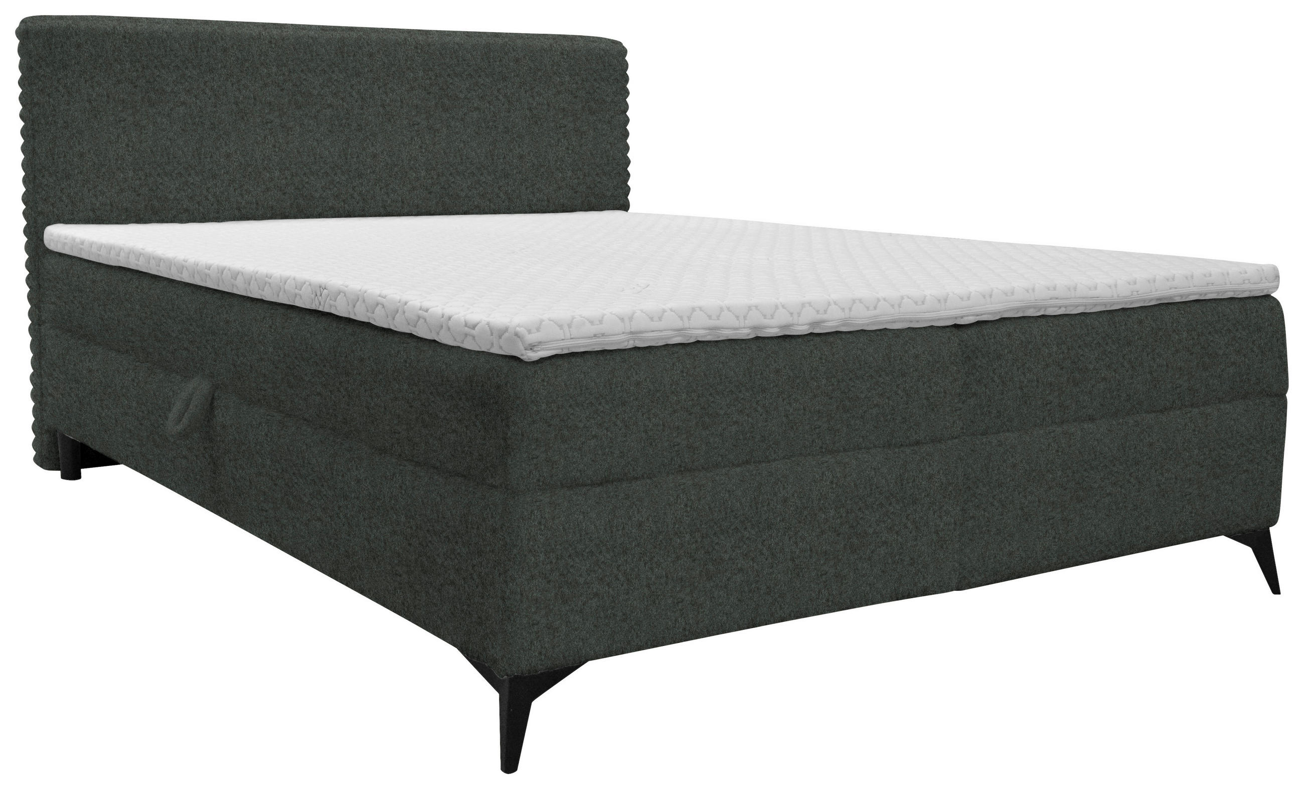 BOXBETT 160/200 cm  in Grau  - Schwarz/Grau, Design, Holz/Holzwerkstoff (160/200cm) - Xora