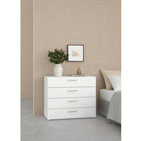 COMODĂ 80,2/68,1/40,3 cm  - argintiu/alb, Design, metal/material pe bază de lemn (80,2/68,1/40,3cm) - Livetastic