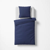 BETTWÄSCHE Schweizer Satin 135/200 cm  - Blau, Basics, Textil (135/200cm) - Fleuresse