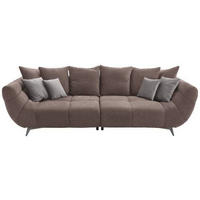 BIGSOFA Webstoff Taupe  - Taupe/Edelstahlfarben, LIFESTYLE, Textil/Metall (300/95/133cm) - Hom`in