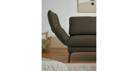 ECKSOFA  in Flachgewebe Dunkelgrün  255-365/175-224 cm  - Dunkelgrün/Schwarz, Design, Textil/Metall (255-365/175-224cm) - Dieter Knoll