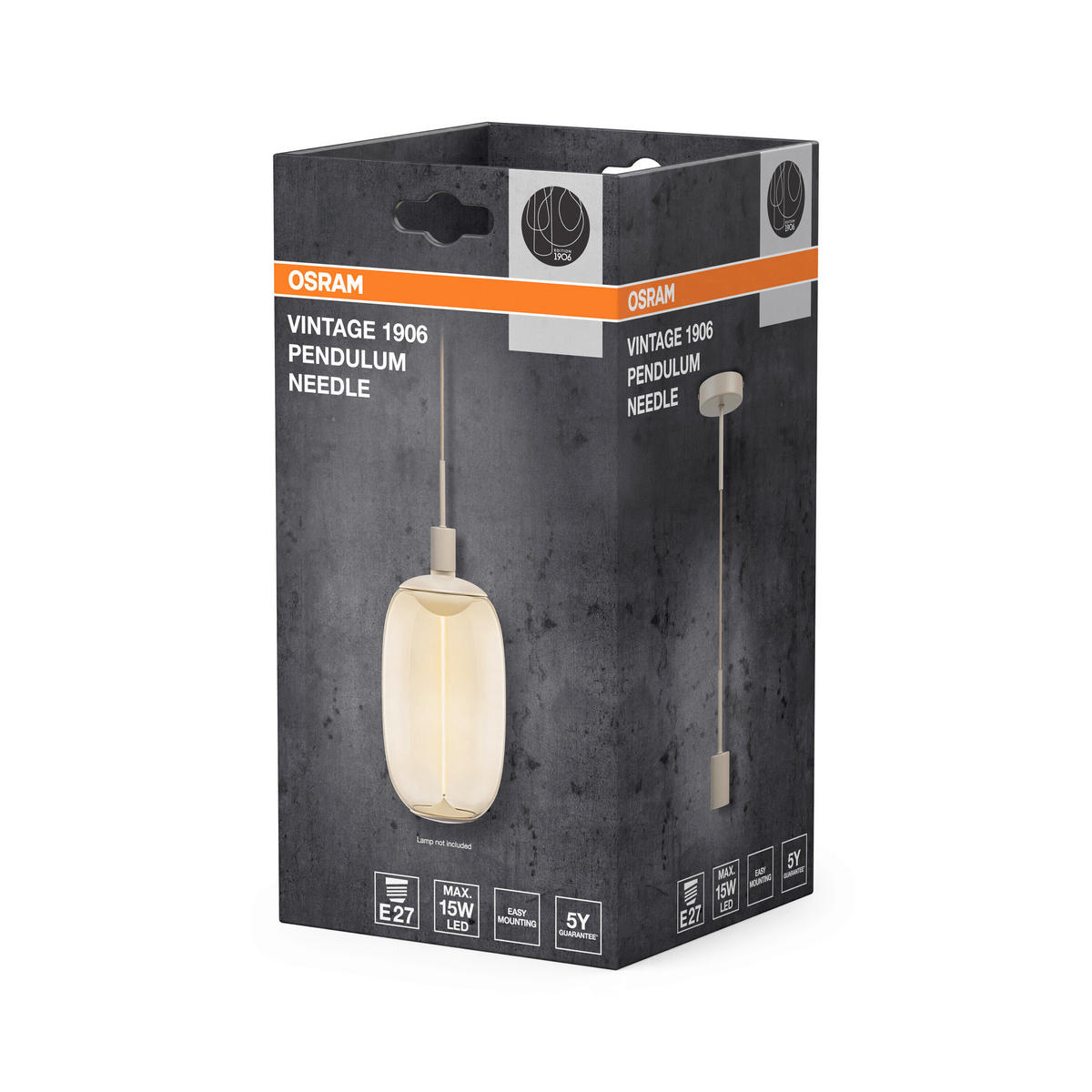 LEUCHTENFASSUNG Vintage 1906 10/228,7 cm   - Beige, KONVENTIONELL, Metall (10/228,7cm) - Osram