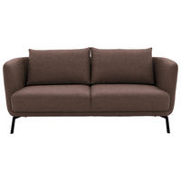 2,5-SITZER  in Flachgewebe Braun  - Schwarz/Braun, Design, Textil/Metall (190/71/91cm) - Schöner Wohnen