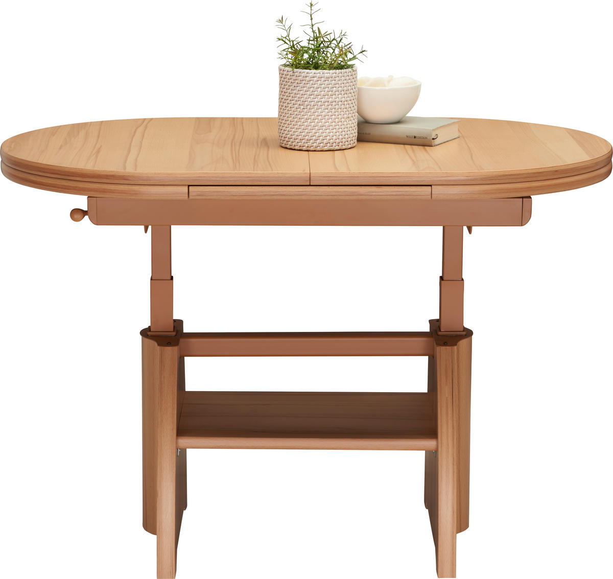 COUCHTISCH Kernbuche furniert 110-130,5/65/56-75 cm oval Kernbuche  - Kernbuche, KONVENTIONELL, Holzwerkstoff/Metall (110-130,5/65/56-75cm) - Venda