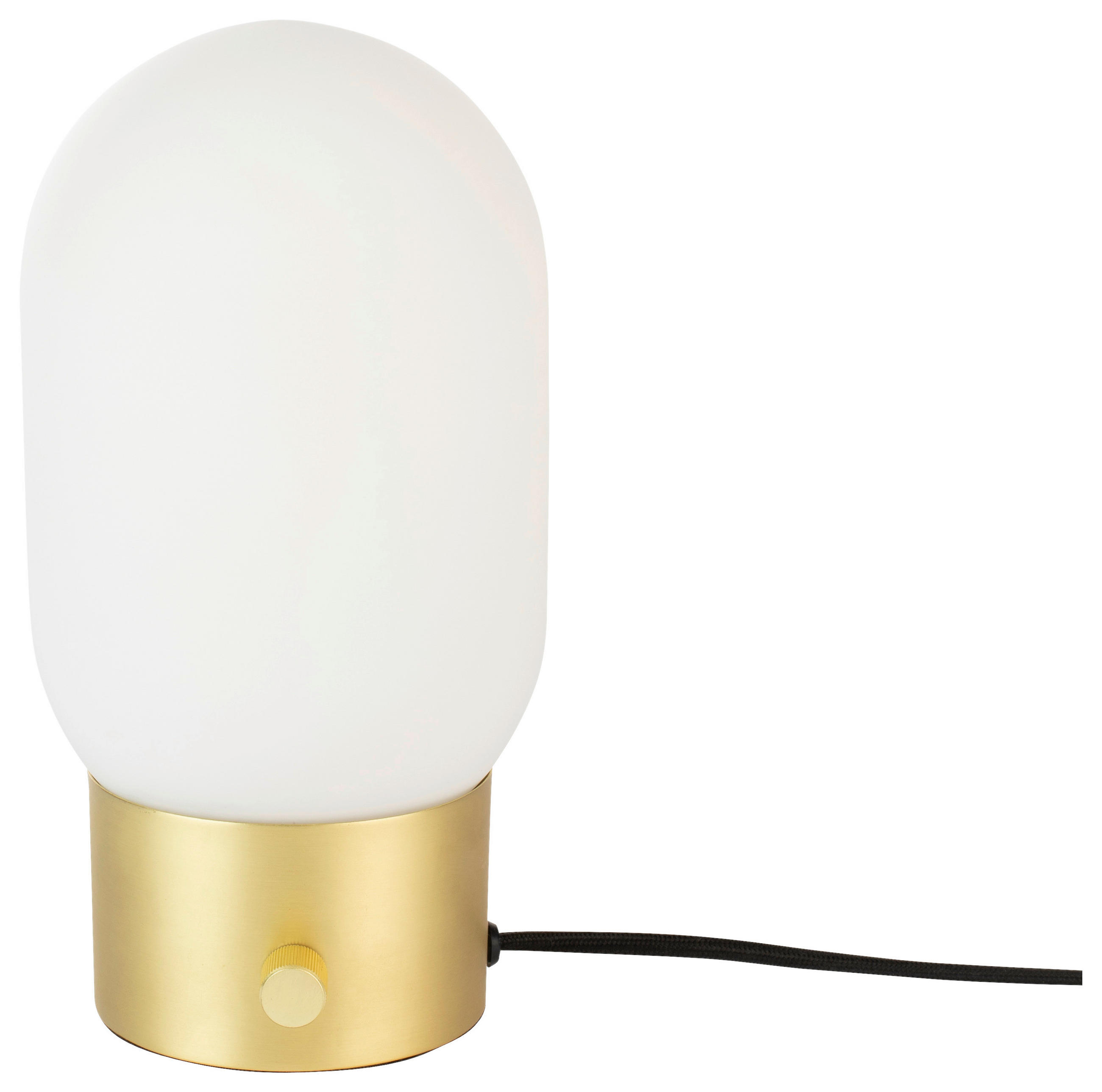 TISCHLEUCHTE - Goldfarben/Weiß, Basics, Glas/Metall (12,5/25,5cm) - Zuiver