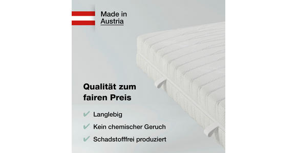 KALTSCHAUMMATRATZE 80/200 cm Höhe ca. 21 cm - Weiß, Basics, Textil (80/200cm) - Novel