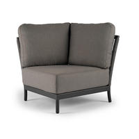 LOUNGEECKTEIL  - Anthrazit, Modern, Textil/Metall (86,5/86,5/73,5cm) - Tierra Outdoor