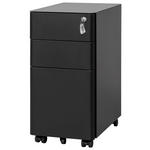 ROLLCONTAINER 30/59,2/50 cm  - Schwarz, KONVENTIONELL, Kunststoff/Metall (30/59,2/50cm) - Novel
