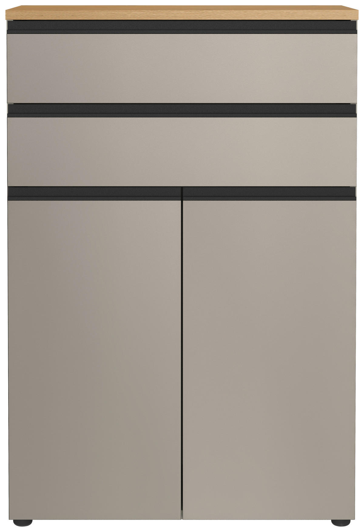 AKTENSCHRANK 80/120/40 cm  - Eichefarben/Grau, Modern, Holzwerkstoff (80/120/40cm) - Novel